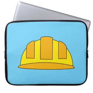 Capa Para Notebook Cartoon de chapéu de Duro amarelo