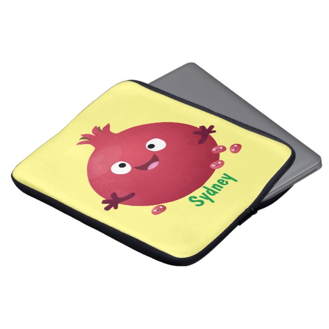 Capa Para Notebook Cartoon de fruta de romã giro (Frente Topo)