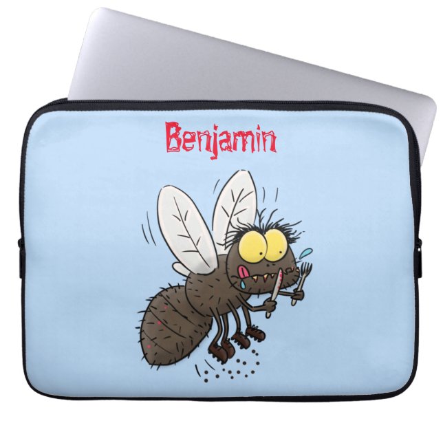 Capa Para Notebook Cartoon de insetos com mosca espinhenta (Frente)