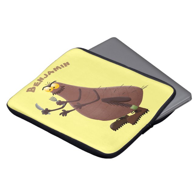 Capa Para Notebook Cartoon feio e faminto (Frente Topo)