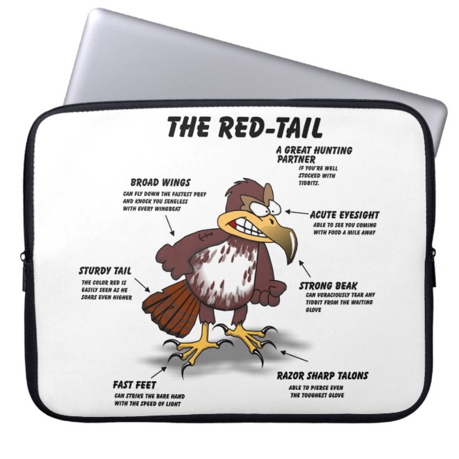 Capa Para Notebook Cartoon Hawk de cauda vermelha (Frente)