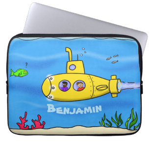 Capa Para Notebook Cartoon submarino feliz