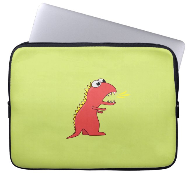 Capa Para Notebook Cartoon T-Rex Dinossauros 13 pol. (Frente)