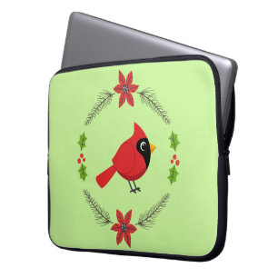 Capa Para Notebook Cartoon Vermelho Bonito com Flores