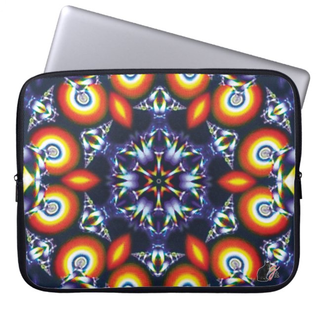 Capa Para Notebook Carvão Kaleidoscópio 15" (Frente)
