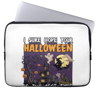 Capa Para Notebook Casa Assombrada de Halloween Bruxa Fantasma_1