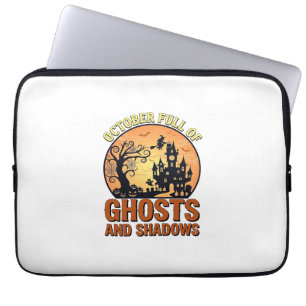 Capa Para Notebook Casa Assombrada Fantasmas Sombras Bruxas Outubro