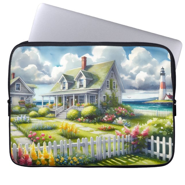 Capa Para Notebook Casa com vista para o farol (Frente)