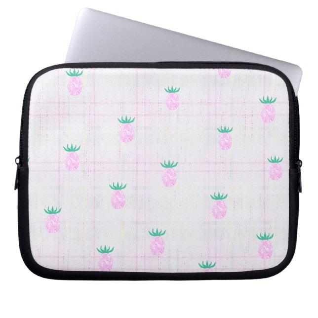 Capa Para Notebook Casa de Campo Abacaxi Rosa (Frente)