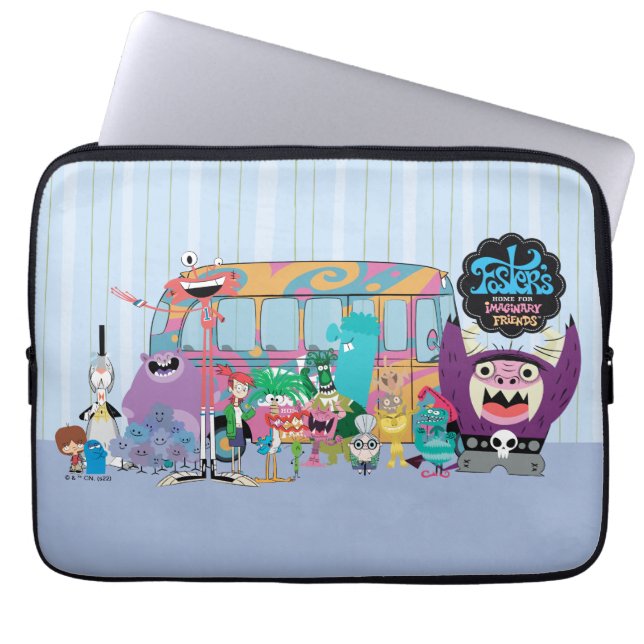 Capa Para Notebook Casa de Foster para Amigos Imaginários | Ônibus es (Frente)