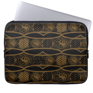 Capa Para Notebook CASA DO DRAGÃO Padrão de Stripe de Targaryen