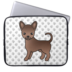 Capa Para Notebook Casaco Chihuahua Cartoon Cachorro e patas