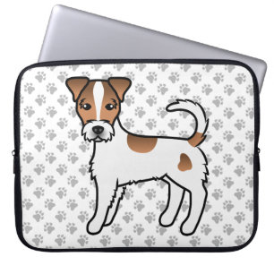 Capa Para Notebook Casaco Parson Russell Terrier, Branco E Tan Rough