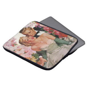 Capa Para Notebook Casamento Antigo, Recém-casados Noiva e Noivo Retr