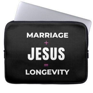 Capa Para Notebook Casamento + Jesus = Longevidade