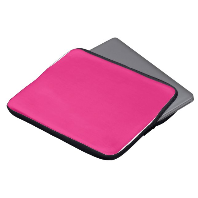 Capa Para Notebook Casamento Rosa Vibrante | Convite de Cor Sólida e  (Frente Topo)