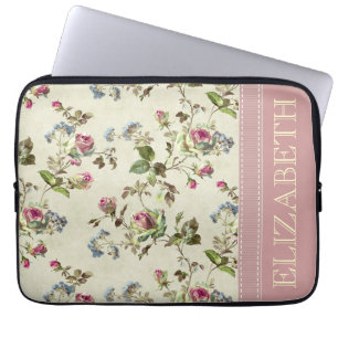 Capa Para Notebook Caso conhecido floral do vintage