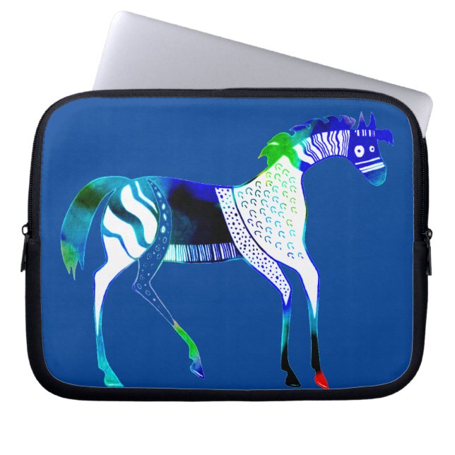 Capa Para Notebook Caso de Laptop de Cavalo Azul Inspirado Grego Myce (Frente)