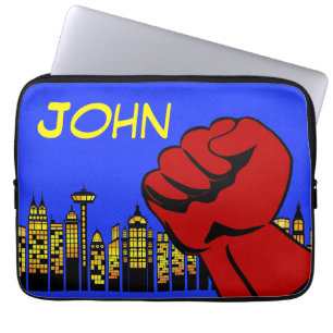 Capa Para Notebook Caso de laptop de super-herói com nome personaliz