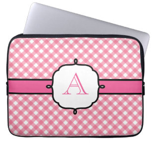 Capa Para Notebook Caso de Laptop Gingham Monogramed