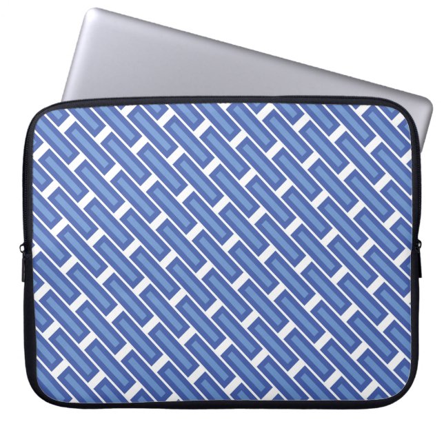 Capa Para Notebook Caso do Laptop "Crossweave Blue" (Frente)