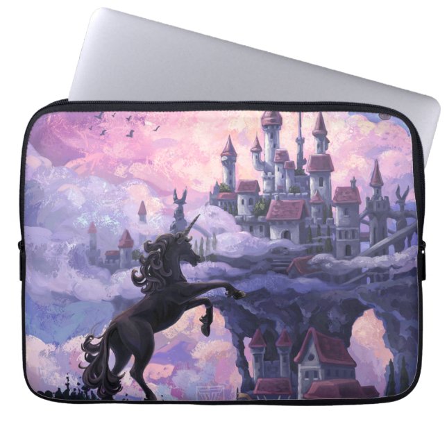 Capa Para Notebook Castelo de Unicórnio (Frente)
