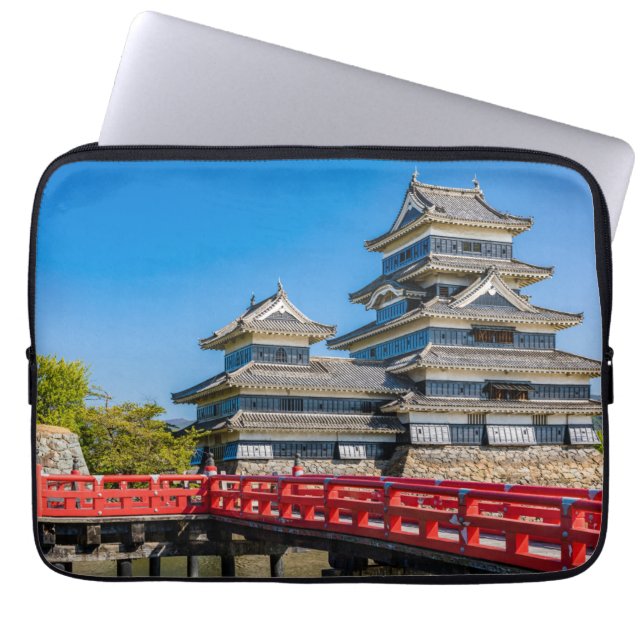 Capa Para Notebook Castelo Matsumoto e ponte (Frente)