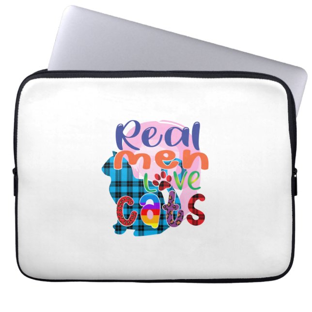 Capa Para Notebook Cat Art Real Men Adoram Gatos (Frente)