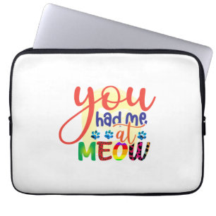 Capa Para Notebook Cat Art Você Me Teve No Meow