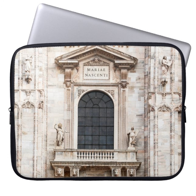 Capa Para Notebook Catedral de Milão. Bela tempestade italiana (Frente)