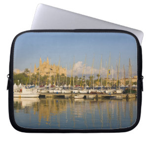 Capa Para Notebook Catedral e marina, Palma, Mallorca, Espanha