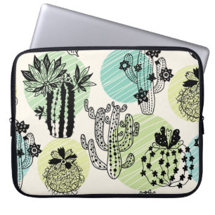 Capa Para Notebook Catos Bloqueadores: Charme Sem Costura Desenhado À