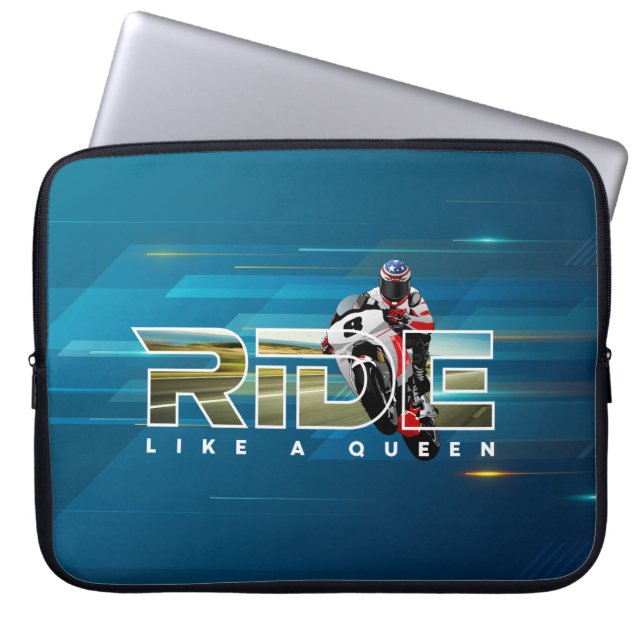 Capa Para Notebook Cavalgue Como uma Rainha | Estojo para Laptop 15" (Frente)