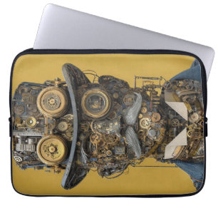 Capa Para Notebook Cavalheiro Mecânico Steampunk