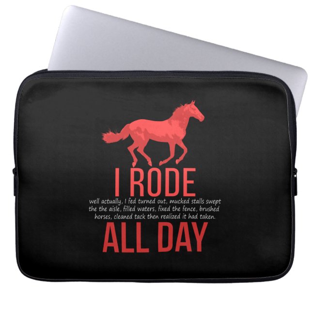 Capa Para Notebook Cavalo Andando - Presente de Corrida de Cavalo (Frente)