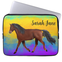Capa Para Notebook Cavalo Árabe Marrom