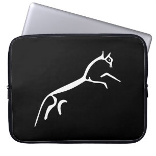 Capa Para Notebook Cavalo Branco (Castelo de Uffington) - Preto