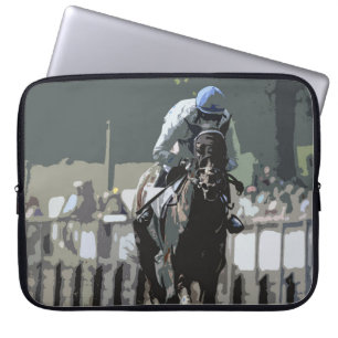 Capa Para Notebook Cavalo De Corrida Com Jockey Na Bolsa de laptop Az