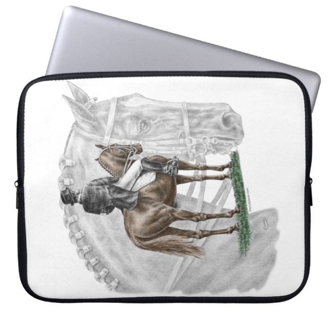 Capa Para Notebook Cavalo de Dressagem de XHalt-Salute (Frente)