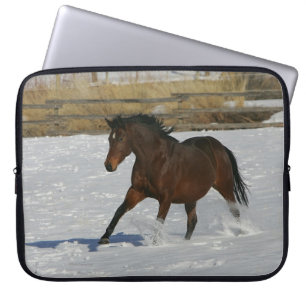 Capa Para Notebook Cavalo do puro-sangue que funciona na neve
