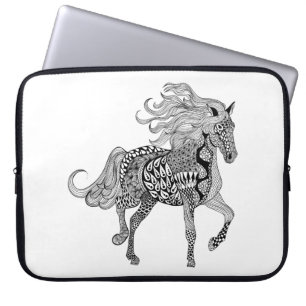 Capa Para Notebook Cavalo preto inspirado