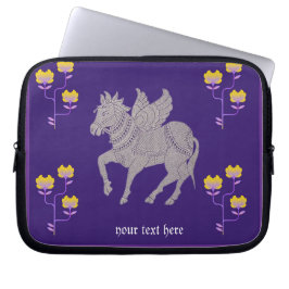 Capa Para Notebook Cavalo roxo com asas Eletrônicos
