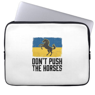 Capa Para Notebook Cavalo Vintage Não Empurre Os Cavalos