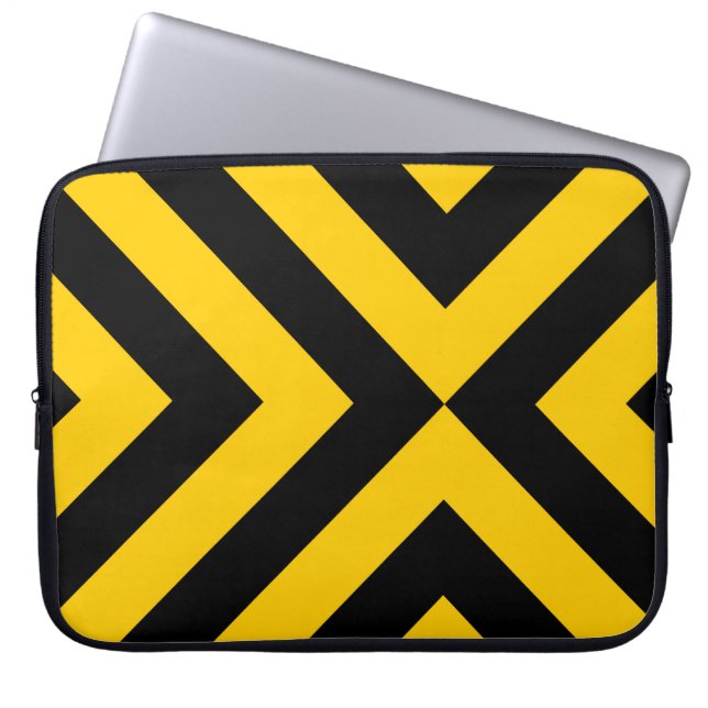 Capa Para Notebook Cavalos Amarelos e Pretos (Frente)