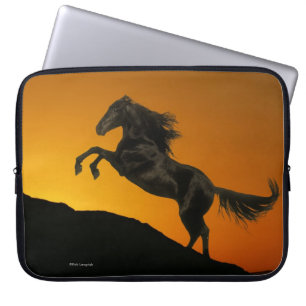 Capa Para Notebook Cavalos da fantasia: Por do sol da montanha