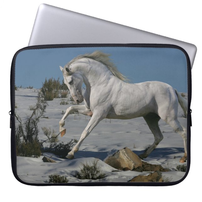Capa Para Notebook Cavalos da fantasia: Rei da neve (Frente)