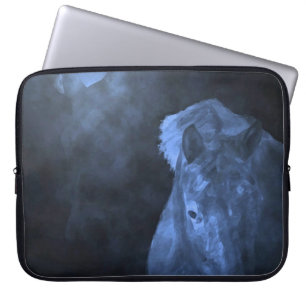 Capa Para Notebook Cavalos da lua azul