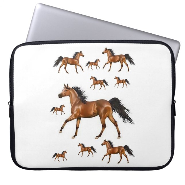 Capa Para Notebook Cavalos de bolsa de laptop (Frente)