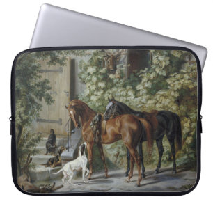 Capa Para Notebook Cavalos no Porch (de Albrecht Adam)