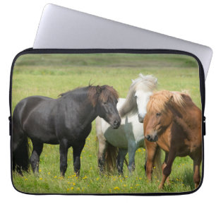 Capa Para Notebook Cavalos no Ranch, Sul da Islândia
